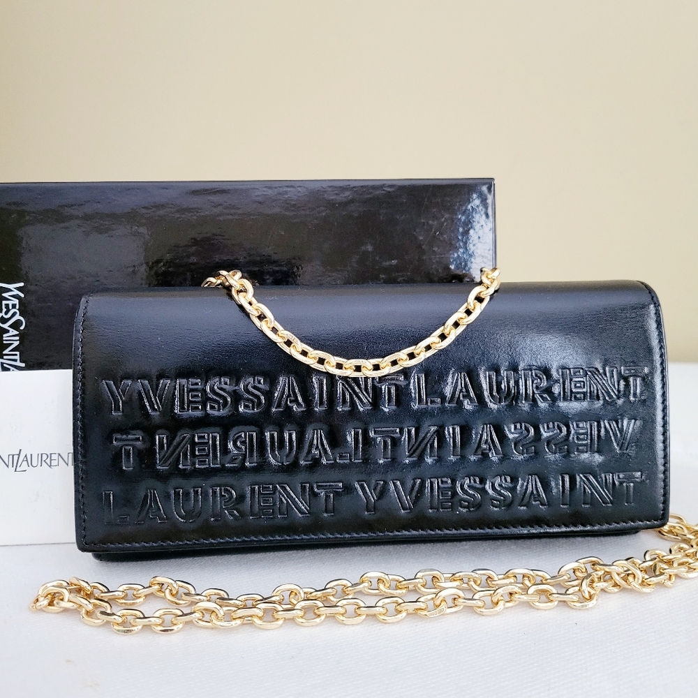 YSL Saint Laurent Wallet with Chain Crossbody Handbag Pochette